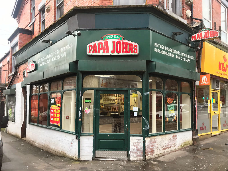 Papa Johns Pizza Takeaway, Fallowfield, Manchester, M14