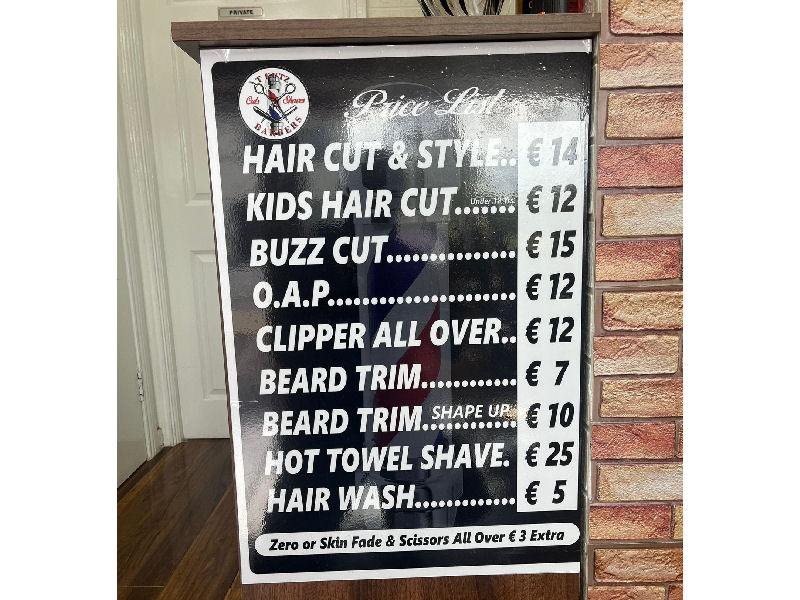 TK Barbers, Kinnegad, Co. Westmeath