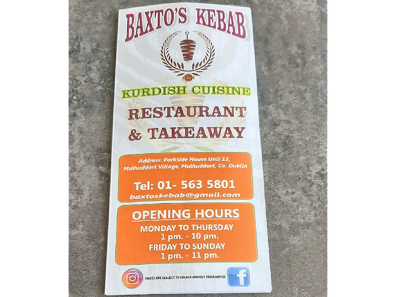 Baxto's Kebab, Mulhuddart, Dublin 15